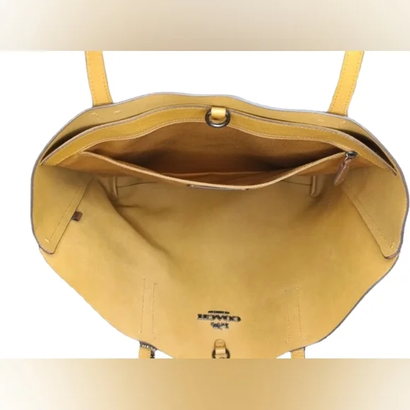 Coach NWOT Tan Leather Tote Bag - Picture 12 of 16